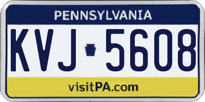PA license plate KVJ5608