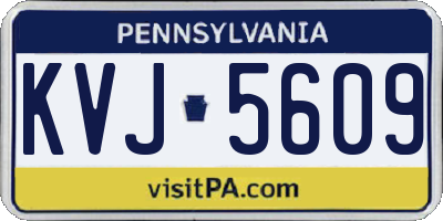 PA license plate KVJ5609