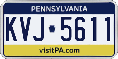 PA license plate KVJ5611