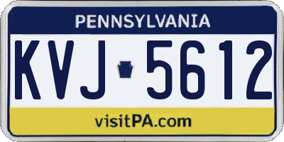 PA license plate KVJ5612