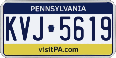 PA license plate KVJ5619