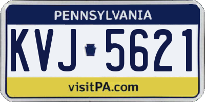 PA license plate KVJ5621