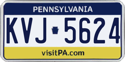 PA license plate KVJ5624