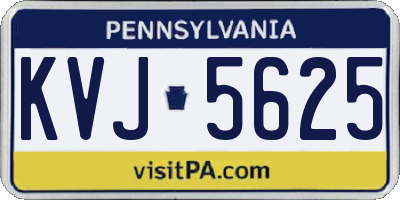 PA license plate KVJ5625