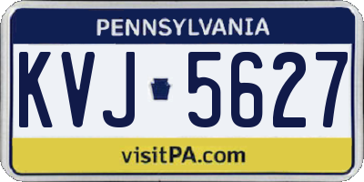 PA license plate KVJ5627