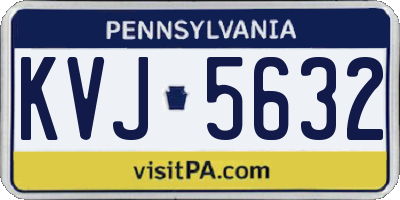 PA license plate KVJ5632