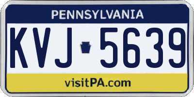 PA license plate KVJ5639