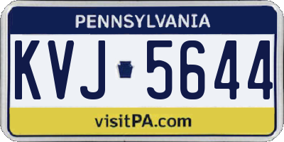 PA license plate KVJ5644