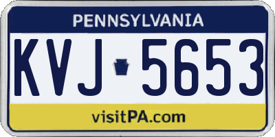 PA license plate KVJ5653