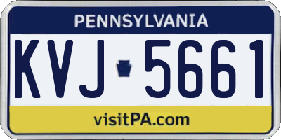 PA license plate KVJ5661