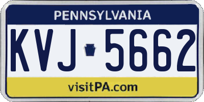 PA license plate KVJ5662