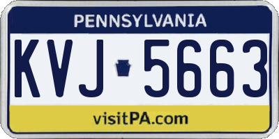 PA license plate KVJ5663