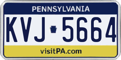 PA license plate KVJ5664