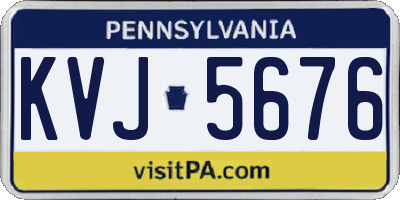 PA license plate KVJ5676