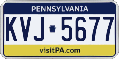 PA license plate KVJ5677