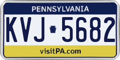 PA license plate KVJ5682