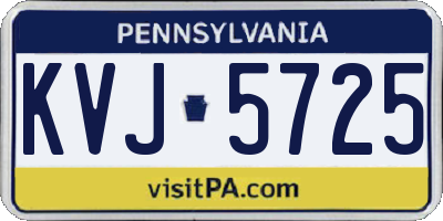 PA license plate KVJ5725
