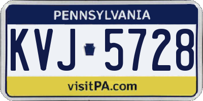 PA license plate KVJ5728