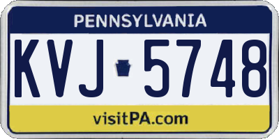 PA license plate KVJ5748