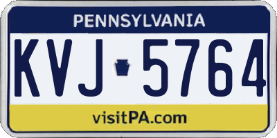 PA license plate KVJ5764
