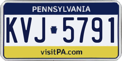 PA license plate KVJ5791