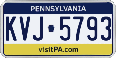 PA license plate KVJ5793