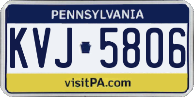 PA license plate KVJ5806