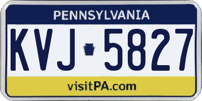 PA license plate KVJ5827