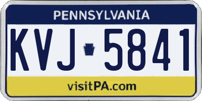 PA license plate KVJ5841