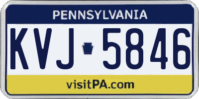 PA license plate KVJ5846