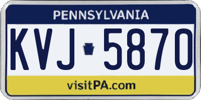 PA license plate KVJ5870