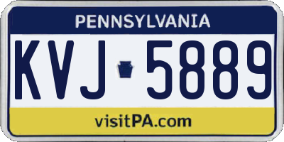 PA license plate KVJ5889