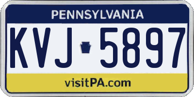 PA license plate KVJ5897