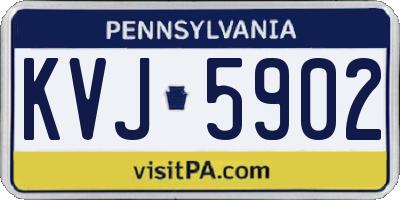PA license plate KVJ5902