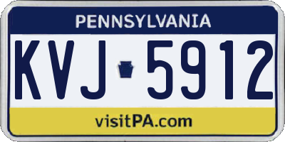 PA license plate KVJ5912
