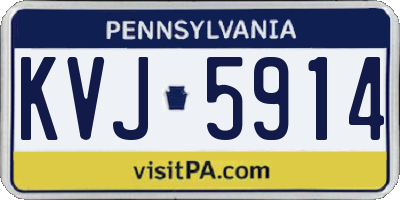 PA license plate KVJ5914