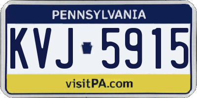 PA license plate KVJ5915