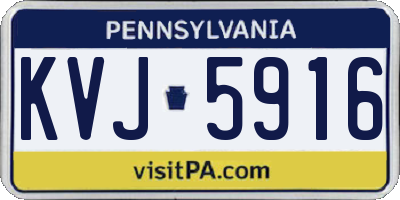 PA license plate KVJ5916