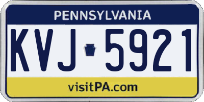 PA license plate KVJ5921