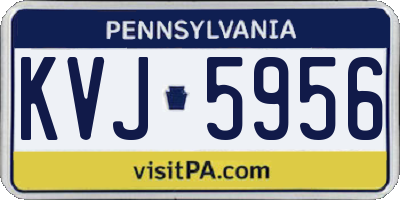 PA license plate KVJ5956