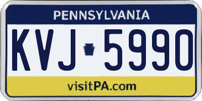 PA license plate KVJ5990