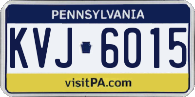 PA license plate KVJ6015