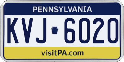 PA license plate KVJ6020