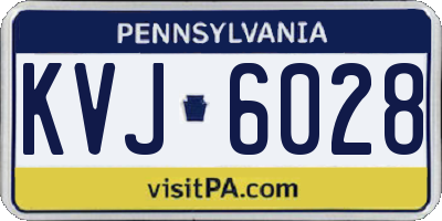 PA license plate KVJ6028