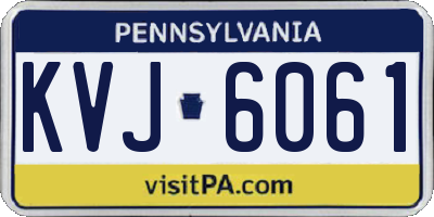 PA license plate KVJ6061