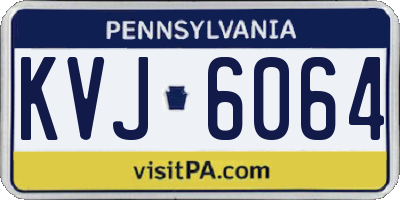 PA license plate KVJ6064