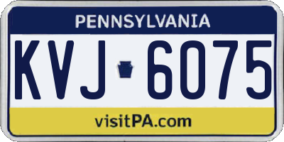 PA license plate KVJ6075