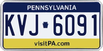 PA license plate KVJ6091