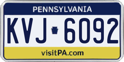 PA license plate KVJ6092
