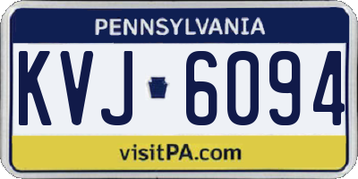 PA license plate KVJ6094